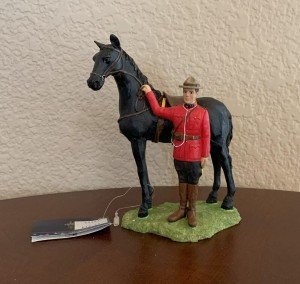 RCMP Mountie with Black Horse Figurine - 5