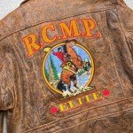 RCMP Elite Canada Mounties Men's Leather Bomber Jacket