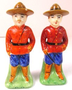 RCMP Royal Canadian Mounted Police Salt and Pepper Shakers