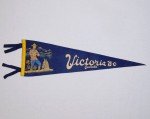 1950s RCMP Mounties Victoria BC Travel Pennant