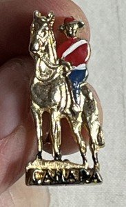 Royal Canadian Mounted Police Vintage Pinback Badge