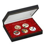 JFK Colorized Holiday Half Dollar Coin Set