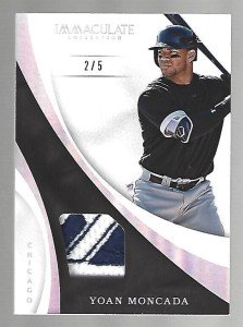 Yoan Moncada 2017 Panini Immaculate Logo Swatch