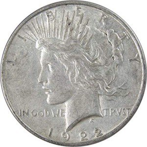 1922 D Peace Dollar 90% Silver Collectible Coin