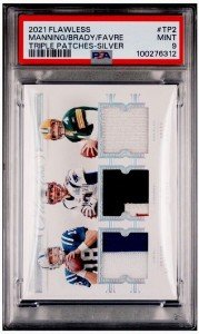 Manning, Brady, Favre Game Worn Patch /20