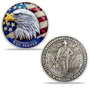 50Pcs Vintage Military Challenge Coins - Eagle Design