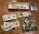 Variety Lot of 181 Coins and Stamps