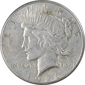 1926 S Peace Dollar 90% Silver Coin