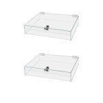 2-Pack Locking Acrylic Display Cases for Collectibles