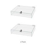 2-Pack Locking Acrylic Display Cases for Collectibles