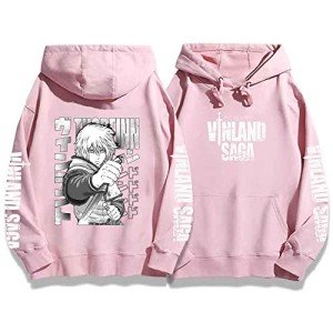 Vinland Saga Unisex Pink Anime Hoodie Pullover