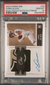 2022 Panini One Chris Olave Dual RPA Platinum 5