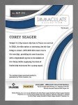 Corey Seager 2022 Immaculate Memorabilia Patch 9/10