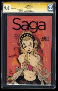 Saga #7 Signed Ghost Variant by Fiona Staples