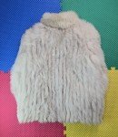 Vintage Arctic White Silver Fox Fur Jacket, Size 12