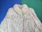 Vintage Arctic White Silver Fox Fur Jacket, Size 12