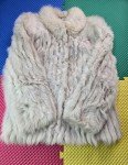Vintage Arctic White Silver Fox Fur Jacket, Size 12