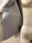 Silver & White Fox Fur Jacket - Size Medium