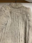 Scandinavian Blue Fox Fur Coat with Pockets