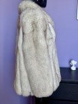 Women's Silver Fox Fur Luxury Coat Jacket