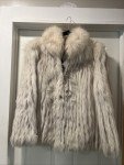 Authentic Blue Fox Fur Jacket by SAGA FOX