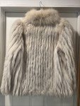 Authentic Blue Fox Fur Jacket by SAGA FOX