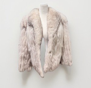 Blue Fox Fur Jacket by SAGA Fox, Size Small
