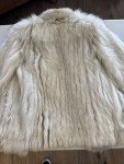 Saga Fox Blue/White Fur Coat Jacket Size S
