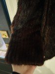 Chestnut Mink Coat with Fox Fur Collar, Size M