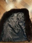 Chestnut Mink Coat with Fox Fur Collar, Size M