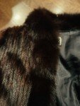 Chestnut Mink Coat with Fox Fur Collar, Size M