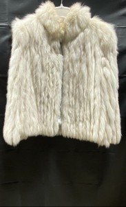 White Fox Fur Coat for Women - Medium Size
