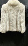 White Fox Fur Coat for Women - Medium Size