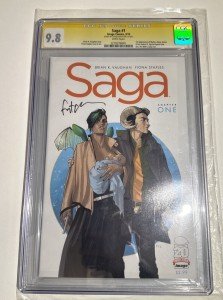 Saga #1 CGC 9.8 Signed by Fiona Staples