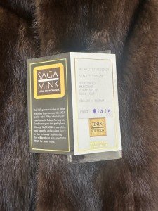 Brown Mink Fur Coat with Silk Lining & Pockets
