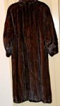 Saga Long Mahogany Mink Coat with Gathered Sleeves