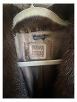 Brown Mink Fur Coat with Silk Lining & Pockets