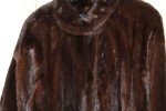 Saga Long Mahogany Mink Coat with Gathered Sleeves