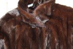 Saga Long Mahogany Mink Coat with Gathered Sleeves