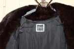 Saga Long Mahogany Mink Coat with Gathered Sleeves