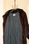 Saga Long Mahogany Mink Coat with Gathered Sleeves