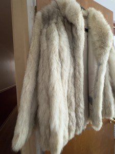 Vintage Blue Fox Fur Coat - Size M