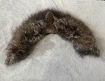 Brown Faux Fur Hood Trim in Saga Style