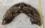 Brown Faux Fur Hood Trim in Saga Style