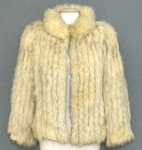 Vintage Saga Fox Fur Jacket for Women - Ivory Beige