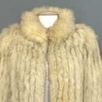 Vintage Saga Fox Fur Jacket for Women - Ivory Beige