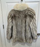 Saga Blue Fox Jacket with White Trim - Women's