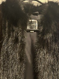 Saga Mink Black Fur Vest - Size L