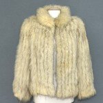 Vintage Saga Fox Fur Jacket for Women - Ivory Beige