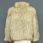 Vintage Saga Fox Fur Jacket for Women - Ivory Beige